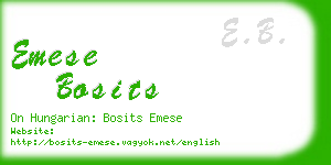 emese bosits business card